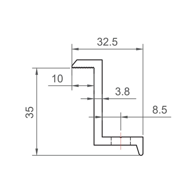 1 solar panel end clamp for mounting rails 11