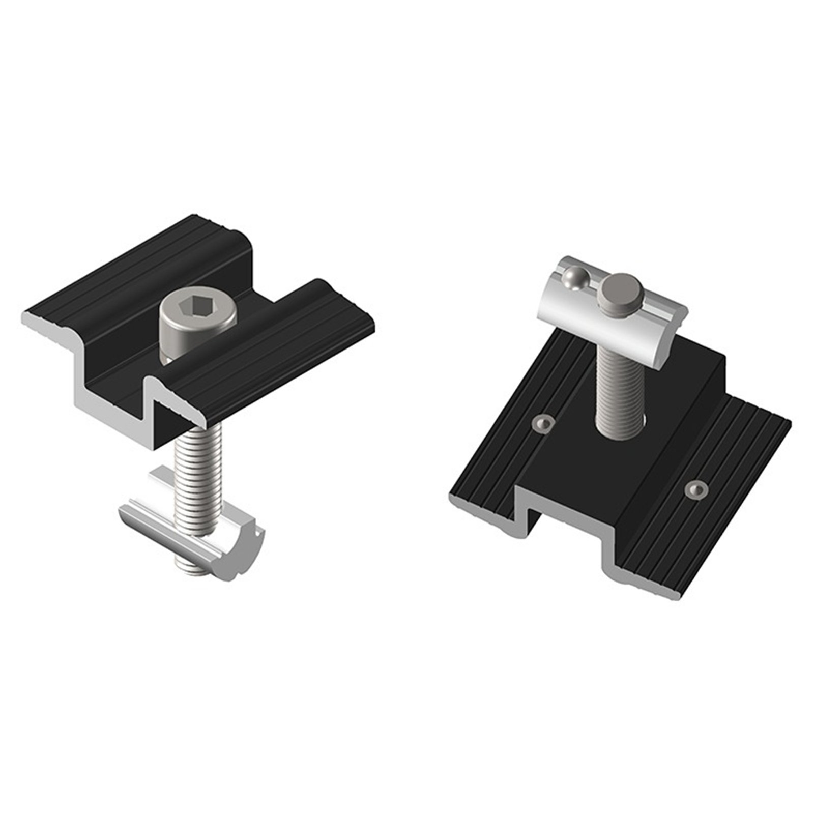Mid Clamp for Solar Panel Mounting Rail 1 solar panel mounting aluminum alloy middle clamp 2